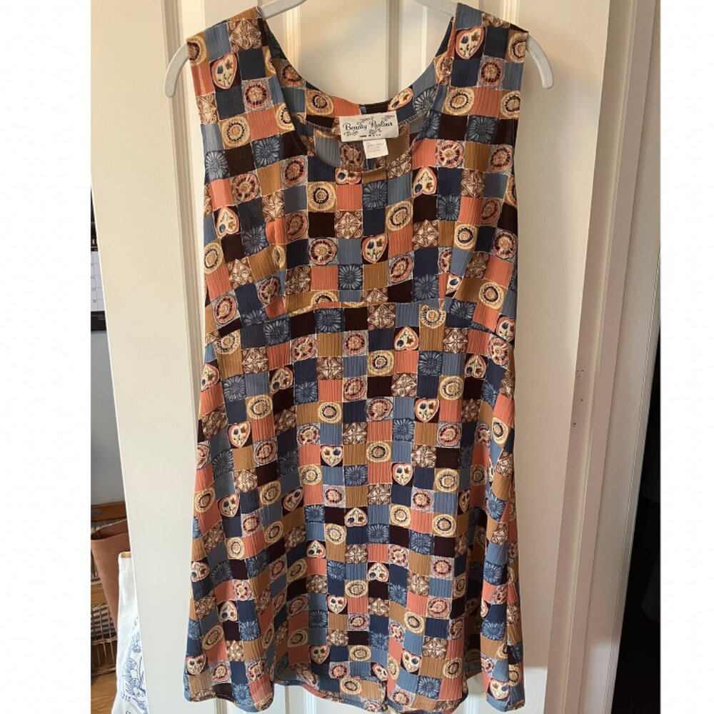 Patterned Mini Sundress Size M-L